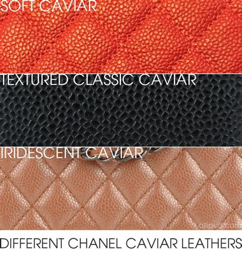 chanel caviar leather shiny